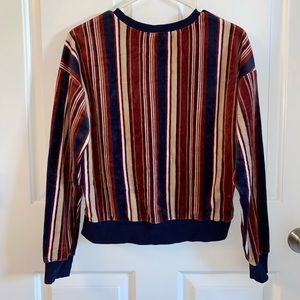 Velvet Vertical Striped Sweater